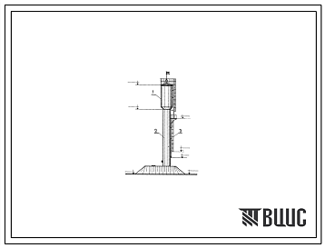 Типовой проект 901-5-17/70 Водонапорная бесшатровая стальная башня с баком емкостью 50 м3 высотой ствола 18 м.