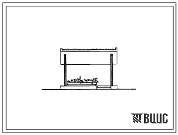 Типовой проект 193-216-8 Хозяйственные надворные постройки. Хозяйственный навес.