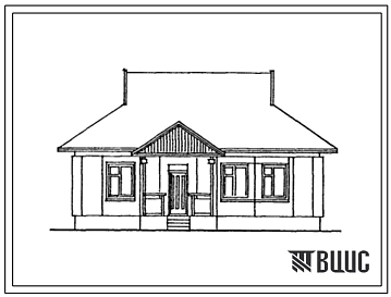 Типовой проект 183-000-577с.13.86 Одноэтажный четырехкомнатный жилой дом со стенами из крупных керамзитобетонных блоков для индивидуальных застройщиков в Молдавской ССР