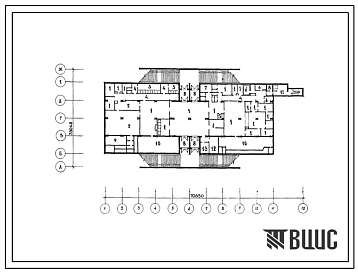 Типовой проект А-IV-1200(272-31-70) Помещения подземного общественного комплекса тип-п, (убежище на 1200 человек, размеры убежища 70,65м на 33,04м, режимы вентиляции 1,2).