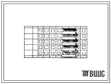 Типовой проект 121-049/1 Пятиэтажная 30-квартирная блок-секция торцовая поворотная под углом 90? левая (однокомнатных 1А-7; двухкомнатных 2Б-18; трехкомнатных 3А-5).