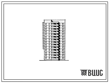 Типовой проект 134-049в.13.86 Четырнадцатиэтажный жилой блок на 56 квартиры. Для строительства в г.Ворошиловграде и Донецке
