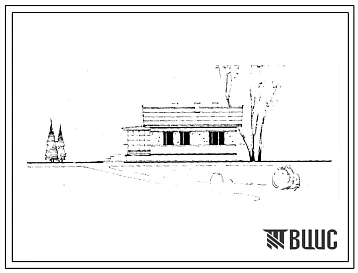 Типовой проект 1-50К-20 Одноэтажный одноквартирный жилой дом с квартирой в 3 комнаты с упрощенным благоустройством, стены каркасно-фибролитовые.