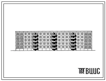 Типовой проект 1МГ-300-8 вар. «ДА» Пятиэтажный четырехсекционный крупнопанельный жилой дом на 55 квартир.