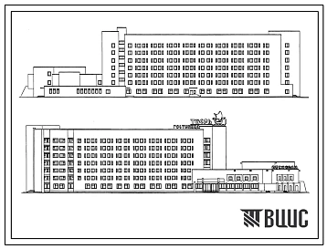 Типовой проект 284-5-40 Гостиница на 315 мест для строительства в 1В климатическом подрайоне, 2 и 3 климатических районах