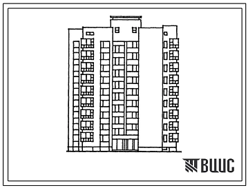 Типовой проект 1-318-0111.13.87 Блок-секция 9-этажная 36-квартирная угловая с торцевыми окончаниями 2-2-2-3. Для строительства в Литовской ССР.