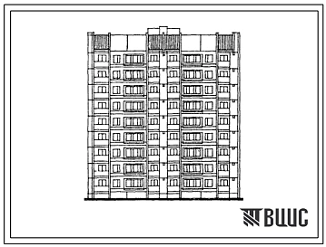 Типовой проект 152-030.13.87 9-этажная поворотная блок-секция на 36 квартир с внешним углом поворота 1-2-3-5 правая. Для строительства в г.Гомеле и Гомельской области.