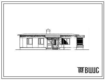 Типовой проект 183-17-2/73 Одноэтажный усадебный дом с четырехкомнатной квартирой 4Б-1. Для строительства в 1В подрайоне, 2 и 3 климатических районах