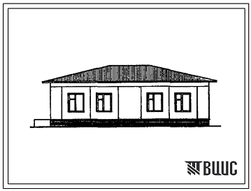 Типовой проект 181-55-40с.13.90 Одноквартирный одноэтажный жилой дом с 5-комнатной квартирой (для Таджикской ССР)