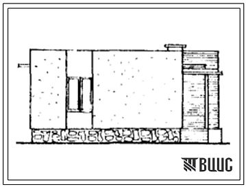 Типовой проект 184-40-50 Одноэтажный дом с двухкомнатной квартирой типа 2Б (правый). Для строительства в 4А и 4Г климатических подрайонах ККАССР