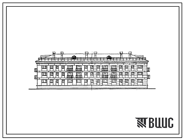 Типовой проект 1-307с-13 Трехэтажный трехсекционный дом на 36 квартир, без ванн, с подвалом и без подвала