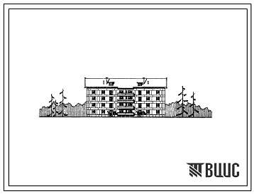 Типовой проект 113-24-77 Четырехэтажный двухсекционный жилой дом на 24 квартиры (однокомнатных 1Б-8, двухкомнатных 2А-8, 2Б-8). Для строительства во 2 и 3 климатических районах