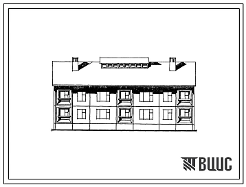 Типовой проект 97-0337с.88 Блок-секция 2-этажная 8-квартирная рядовая 1-2-3-3