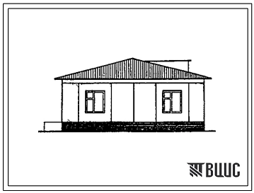 Типовой проект 181-55-38с.13.90 Одноквартирный одноэтажный жилой дом с 3-комнатной квартирой (для Таджикской ССР)