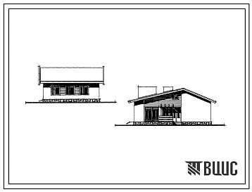 Типовой проект 185-24-130/1.2 Одноквартирный одноэтажный жилой дом с двухкомнатной квартирой. Для индивидуальных застройщиков южных районов Украинской ССР.