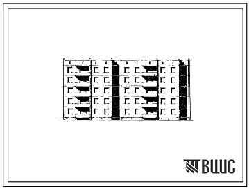 Типовой проект 97-05/1 5-этажая сдвоенная рядовая блок-секция на 30 квартир 2Б.2Б.3Б - 2Б.2Б.3Б