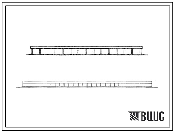 Типовой проект 801-367 Навесы пролетом 9 м  для отдыха животных на 250 и 500 скотомест.