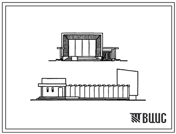 Типовой проект 260-13-66 Открытая площадка для демонстрации кинофильмов на 200 зрительных мест. Для строительства в 1В климатическом подрайоне, во 2 и 3 климатических районах.
