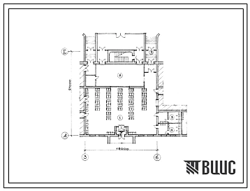 Типовой проект Б-2-200(506-120) Служебно-бытовые помещения 1 этажа служебно-пассажирского здания с кдп-у для крайнего севера, (убежище на 200 человек, размеры убежища 21м на 18м, режимы вентиляции 1,2,3).