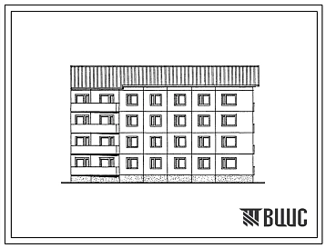 Типовой проект 121-0185.13.88 4-этажная 16-квартирная торцевая правая блок-секция 2.2.2.3 для строительства в Московской области