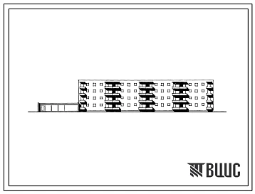 Типовой проект 114-98-20С Четырехэтажный четырехсекционный жилой дом на 31 квартиру (двухкомнатных 2Б-16, трехкомнатных 3А-15) со встроено-пристроенным продовольственным магазином на 9 рабочих мест. Для строительства в 3 климатическом районе Киргизской СС