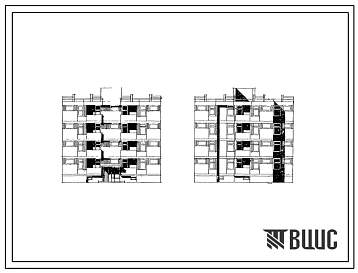 Типовой проект 126-035 4-этажная блок-секция с квартирами 1Б-2Б-3А для жилых домов из ячеистого бетона.