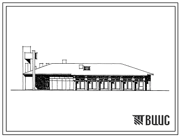 Типовой проект 273-20-137.83 Блок Б. Базовая столовая на 50 мест. Торговый центр сельского поселка. Для строительства в 1В климатическом подрайоне, 2 и 3 климатических районах.