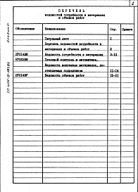 Альбом 6. Ведомость потребности в материалах. Ведомость объема работ.