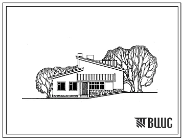Типовой проект 184-24-249.13.87 Одноквартирный четырехкомнатный жилой дом на рельефе (для индивидуальных застройщиков северо-центральных районов УССР)