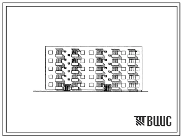 Типовой проект 98-031с Пятиэтажная блок-секция поворотная левая на 20 квартир (двухкомнатных 2Б-10; трехкомнатных 3А-5; пятикомнатных 3А-5; пятикомнатных 5А-5)
