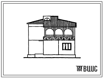 Типовой проект 141-160-24с.13.87 Дом усадебного типа с пятикомнатной квартирой типа 5Б. Общая площадь 107 м2 (СТЕНЫ ИЗ ОДНОСЛОЙНЫХ КЕРАМЗИТОБЕТОННЫХ ПАНЕЛЕЙ, Перекрытия железобетонные, Полное инженерное благоустройство, Для Республики Дагестан Сейсмичност