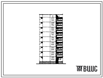 Типовой проект 97-0124/1 Девятиэтажная соединительная полублок-секция дополнительная левая ДС 1л-1Б-2Б-3Б с углом 90?.