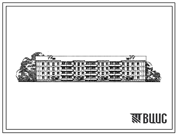 Типовой проект 113-24-79 Четырехэтажный четырехсекционный жилой дом на 40 квартир (однокомнатных 1Б-8, двухкомнатных 2Б-8, трехкомнатных 3Б-24). Для строительства во 2 и 3 климатических районах