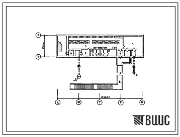 Типовой проект А-3-150(708-11.83) Вспомогательные в подвале блока складов с навесом и открытой площадкой базы уптк санитарно-технических трестов, (убежище на 150 человек, размеры убежища 24м на 21,31м, режимы вентиляции 1,2).