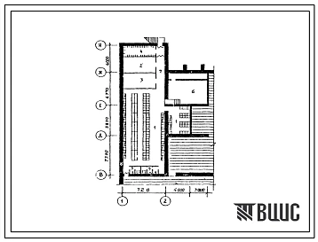 Типовой проект П-4-150(224-06-26 91) Помещения подвала блок-пристройки для шестилеток на 3 класса, (убежище на 150 человек, размеры убежища 26,43м на 14,2м, режимы вентиляции 1,2,3).
