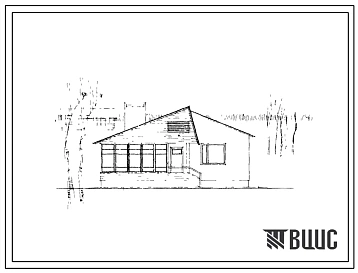 Типовой проект 186-14-14 Одноэтажный одноквартирный трехкомнатный дом. Для строительства во 2 и 3 строительно-климатических зонах.