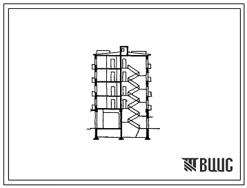 Типовой проект 1-447ЮС-7 Пятиэтажный четырехсекционный дом на 48 квартир с вариантом встроенного в 1 этаже продовольственного магазина на 25 рабочих мест с самообслуживанием.