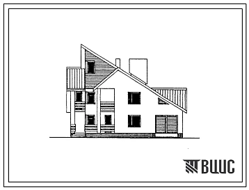 Типовой проект У.144-000-912.92 Усадебные жилые дома повышенной комфортности для индивидуальных застройщиков со стенами из местных строительных материалов, 5-комнатный жилой дом (тип 2)