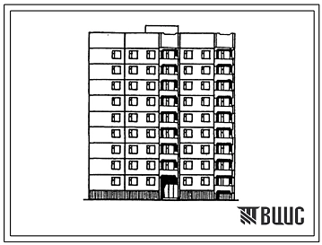 Типовой проект 84-052.13.86 9-этажная блок-секция на 54 квартиры 1А-1Б-2Б-2Б-2Б-2Б-2Б. Для строительства в Львовской области.