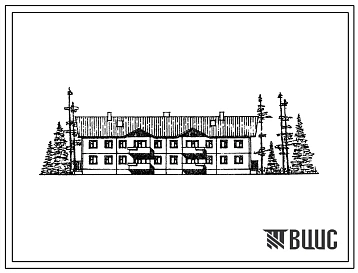 Типовой проект 111-135-61/1.2 Двухсекционный дом на 12 квартир (однокомнатных 1Б – 4, двухкомнатных 2Б – 4, трехкомнатных 3А – 4). Общая площадь 589 м2 (СТЕНЫ ИЗ КЕРАМЗИТОБЕТОННЫХ ПАНЕЛЕЙ, Одноэтажные,  Секционные дома Двухэтажные, Трехэтажные, Четырехэта