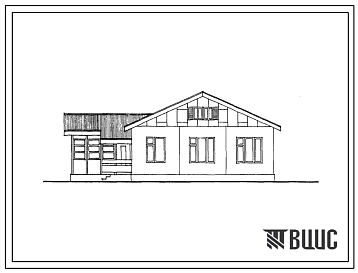 Типовой проект 1Кз-464ДС-22с.86 Одноэтажный жилой дом с пятикомнатной квартирой типа 5Б. Для строительства в сельской местности