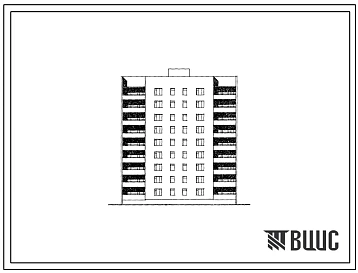Типовой проект 87-019/75.2 9-этажная рядовая блок-секция Р-2Б-2Б-3Б-3Б на 36 квартир