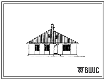 Типовой проект 183-126-79.83 1-этажный 1-квартирный 4-комнатный жилой дом с квартирой типа 4Б. Для строительства в 1В климатическом подрайоне Казахской СССР.