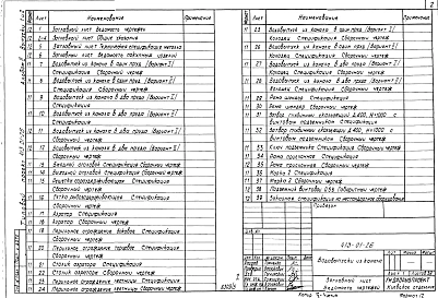 Альбом 2 Металлоконструкции и заказные спецификации для Выпусков 1,2