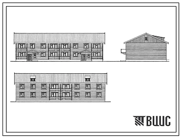 Типовой проект 176-115-184.87 Дом на 12 квартир (однокомнатных – 8, двухкомнатных – 4). Общая площадь 579 м2 СТЕНЫ ИЗ БРУСА, Перекрытия деревянные. Полное инженерное благоустройство.