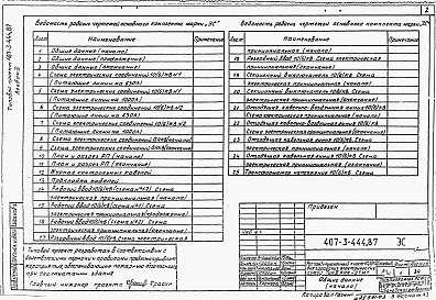 Альбом 3 Электротехническая часть и опросные листы с оборудованием на переменном оперативном токе (из типового проекта №407-3-444.87)     
