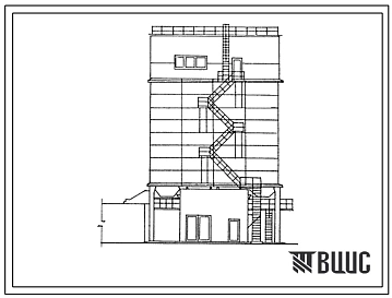 Типовой проект 813-5-17.85 Склад силосного типа для гранулированной травяной муки вместимостью 400 т