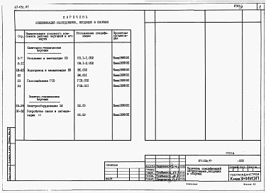 Альбом 10 Спецификации оборудования