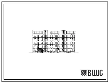 Типовой проект 123-014 Блок-секция пятиэтажная 40-квартирная угловая рядовая с торцевыми окончаниями  правая (однокомнатных 1Б — 15, двухкомнатных 2Б — 12, трехкомнатных 3Б — 13). Для строительства в IА, IБ, IГ климатических подрайонах.