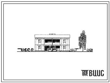 Типовой проект 143-211-16 Дом-блок на 2 четырёхкомнатные квартиры типа 4Б